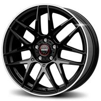 R19x8J 5X114.3 ET40 CB-72.3 Glossy Black Polished Lip