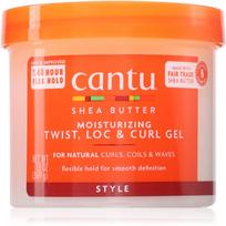 CANTU Shea Butter Moisturizing Twist, Loc & Curl Gel formavimo kremas , skirta tankinti ir formuoti 370 g