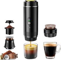 FNITAER mini kavos aparatas kelionėms, "3-in-1" baterijos kavos aparatas, automobilinis espreso aparatas su USB, suderinamas su kapsulėmis ir malta kava, kemperių įtaisai ir stovyklavimo dovanos