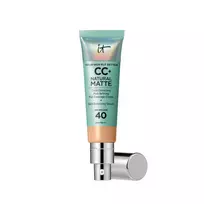 „It Cosmetics“ „CC Natural Matte“ kreminis makiažo pagrindas su SPF 40, vidutinio atspalvio, 32 ml