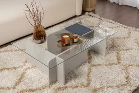 Kavos staliukas, Hanah Home, Flavio, pilka, 105 x 30 x 65