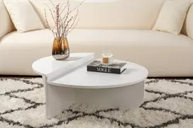 Kavos staliukas, Hanah Home, Orion, baltas, 90 x 30 x 60