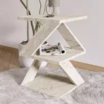 Šoninis staliukas, Hanah Home, Albenis, Travertinas, 29,6 x 54,2 x 29,6