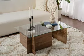 Kavos staliukas, Hanah Home, Vetrino, Riešutas, 105 x 40 x 65