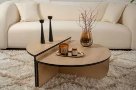 Kavos staliukas, Hanah Home, Orion, medaus ąžuolas Juoda, 90 x 30 x 60