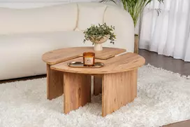 Kavos staliukas, Hanah Home, Moira, Atlanto pušis, 90 x 41 x 90