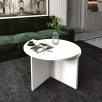 Kavos staliukas, Hanah Home, Dolunay, baltas, 70 x 51,8 x 38