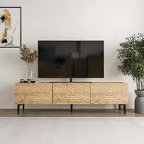 TV stovas, Hanah Home, Feliksas, safyro ąžuolas, 160 x 44,1 x 31,4