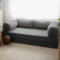 3 vietų miegamoji sofa, Hanah Home, kampelis, antracitas, 100 x 200 x 70
