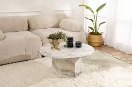 Kavos staliukas, Hanah Home, Nova , Frezijos marmuras, 80 x 40 x 80