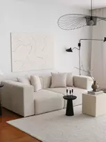 3 vietų sofa, Hanah Home, Yolo, balta, 222 x 89 x 110