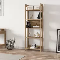 Knygų lentyna, Hanah Home, šalis, ąžuolas, 64 x 180 x 30