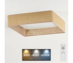 Brilagi - reguliuojamas LED šviestuvas VELVET SQUARE LED/24W/230V su nuotoliniu pulteliu, rudas