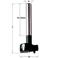 Furnitūros skylių grąžtas CMT; S=10 mm; D=60 mm