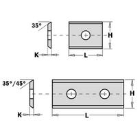 Obliaus peilis CMT 790.315.00; 31,5X9X1,5 mm