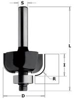 Kampų formavimo freza CMT K937-380, D-38,1 mm; su guoliu