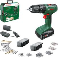 Smūginis suktuvas-gręžtuvas Bosch EasyImpact 18V-40; 18 V; 1x1,5 A akum. + priedai