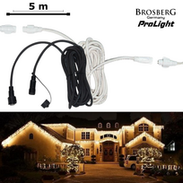 Brosberg girliandų maitinimo laido prailginimas 5 m : Spalva - Juoda (BK)