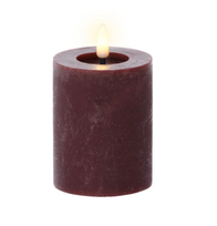 Elektrinė LED dekoracija LUMINEO ŽVAKĖ, IP20, t.violetinės sp., 2 x AAA (neįeina), 11 cm