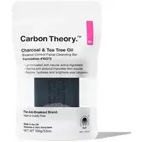 Carbon Theory Charcoal & Tea TrBreakout Control Facial Cleansing Bar - Čisticí pleťové mýdlo, 100.0gee Oil