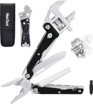 "NexTool W4 Multitool" reguliuojamas reketinis veržliaraktis, 11-in-1 sulankstomas EDC įrankis su replėmis, peiliais, pjūklais, atsuktuvu, daugiafunkcinis įrankis stovyklavimui, žygiams, pasidaryk pats ir dovanoms (vyrams/adgetų mėgėjams)