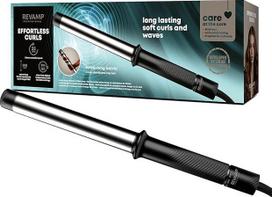 "REVAMP Effortless Curls" itin ilga 32 mm garbanojimo geležis - ilgų plaukų garbanojimo geležis, praturtinta argano aliejumi - profesionali be spaustuko, skirta blizgioms bangoms ir garbanoms