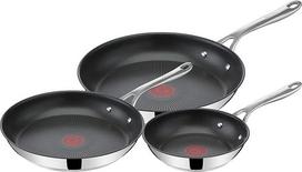 "Tefal Jamie Oliver Cook's Direct On" keptuvių rinkinys, 20/24/28 cm, nepridegantis, indukcinis, tinkamas naudoti orkaitėje, nerūdijančio plieno kniedyta rankena, E304S344