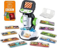 "VTech" interaktyvus vaizdo mikroskopas - ekranas, išmanusis stikliukas, garso faktai, paveikslėlių ir vaizdo medžiaga bei nuotraukų funkcija - tiria ir saugo savo mėginius - skirtas 7 metų ir vyresniems vaikams