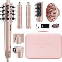 7MAGIC 7-in-1 Airstyler, profesionalus plaukų formavimo rinkinys, 110 000 aps/min, 1400 W, apvalus šepetys, plaukų džiovintuvas, garbanojimo žnyplė, automobilinis apvyniojimas, tiesintuvas, jonų plaukų džiovintuvas, skirtas plaukų formavimui, apimties did