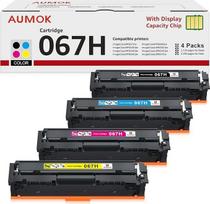 AUMOK 067H 067 tonerio kasetės rinkinys: Suderinamas su Canon 067H 067 i-SENSYS MF657Cdw MF655Cdw MF651Cw LBP631Cw LBP632Cdw LBP633Cdw MF656Cdw MF653Cdw MF654Cdw 4 pakuotės (juoda žydra žydra geltona geltona geltona)