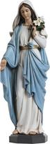 Grace4Joy Švenčiausiosios Motinos Marijos statulėlė - 25 cm Madonos Šv.Marijos statulėlė Elegantiškas namų dekoras Rankomis tapyta Švenčiausiosios Mergelės Marijos su lelijomis figūrėlė iš Renesanso kolekcijos