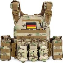 Jueachy taktinė liemenė Airsoft plokštelių laikiklis: Greitai nuimama karinė liemenė Reguliuojama kvėpuojanti liemenė treniruotėms - liemenė su plokštelėmis Molle apsauginė liemenė vyrams Paintball Policija