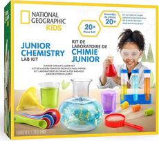 Mėlynojo marmuro "NATIONAL Geographic Junior Chemistry Lab" chemijos laboratorija vaikams - pilna mokomoji laboratorija su 50 eksperimentų ir daugiau nei 20 vaikams pritaikytų laboratorinių įrankių, chemijos rinkinys