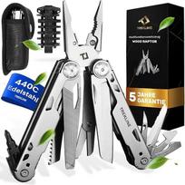 TREKLINE Premium Multitool įrankis [nerūdijantis plienas] Išgyvenimo daugiafunkcinis peilis Puikūs stovyklavimo reikmenys, daugiafunkcinis įrankis [27 funkcijos] Kišeninis peilis (Wood Raptor, standartinis)