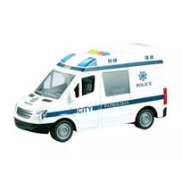 Policijos automobilis su šviesos ir garso efektais, atidaromomis durimis
