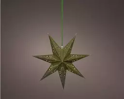 Elektrinė LED dekoracija LUMINEO ŽVAIGŽDĖ, IP20, žalios sp., 3 x AA, 18, 5 x 38 cm