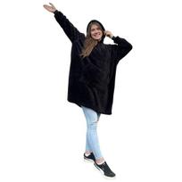 Pledas–bliuzonas Saitdress iš šerpos fliso, juodas, Universalus