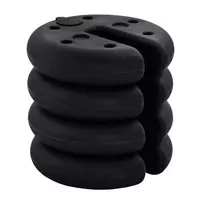 Švenčių palapinės svoris, paviljono svoris iki 5 kg, HDPE plastikas, juodas, Ø25x6cm