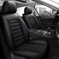 "chifeng" automobilio sėdynių užvalkalai Priekinės automobilio sėdynės 2 dalių komplektas Automobilių sėdynių užvalkalų odiniai universalūs komplektai, skirti "Audi A3", S3, RS3 Q3 A4, S4, RS4 Q5 (juoda)