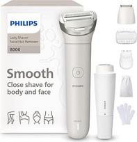 "Philips Lady Shaver Series 8000" belaidis elektrinis skustuvas, šlapias ir sausas, 3 peiliukai, lanksti skutimosi galvutė, LED lemputė, veidas / kojos / kūnas / bikini zona, 100 minučių veikimo laikas, modelis BRL159/00