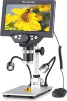 Koolertron LCD skaitmeninis mikroskopas, 7 colių 1080P USB mikroskopas su šviesa ir nuotolinio valdymo pulteliu, mikroskopo kamera suaugusiesiems / vaikams, su 32G TF