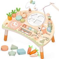 Medinis veiklos stalas vaikams, kūdikių Montessori žaislas 9-in-1 žaidimų stalas nuo 1 2 3 metų, vaikų žaislas Medinis veiklos stalas nuo 12+ mėnesių, gimtadienio diena, Kalėdų dovana 1+ metai