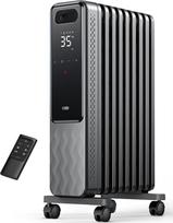 "Dreo" alyvinis radiatorius, taupantis energiją, 2000 W, mobilus elektrinis šildytuvas, 9 briaunos, su nuotolinio valdymo pulteliu, 3 šilumos nustatymai, 4 režimai, 24 valandų laikmatis, apsauga nuo perkaitimo, elektrinis šildytuvas su radiatoriais