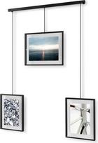 "Umbra Exhibit Photo Collage Picture Frame" - lankstus paveikslų rėmelių rinkinys, skirtas horizontaliam ir įstrižam tvirtinimui, skirtas 3 nuotraukoms, meno kūriniams, paveikslams, 10 x 15 ir 13 x 18 cm, juodas