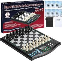 CNSENIOR elektroninis šachmatų kompiuteris su balso treneriu ir dirbtiniu intelektu - magnetinė šachmatų lenta su interaktyvia mokymosi sistema - skirta pradedantiesiems, pažengusiems, vaikams ir suaugusiesiems