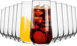 KROSNO Stiklinės vandeniui, ilgosios stiklinės, geriamosios stiklinės, 12 vnt., 480 ml, kolekcija "Splendour", puikiai tinka namams, restoranams ir vakarėliams, galima plauti indaplovėje