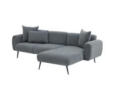 L formos kampinė sofa PISA pilka dešinė