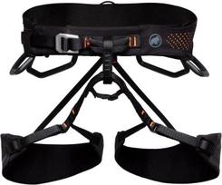 Mammut Men's Comfort Fast Adjust Climbing Harness, Black/Safety Orange, S, Black-safety orange