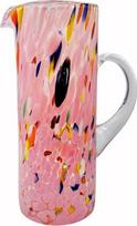 MurArt Murano stiklo ąsotis 600 ml Cilindro formos 22 cm aukščio, dekoruotas rankų darbo murinais Pagaminta Italijoje