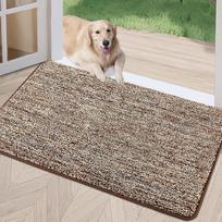 REFETONE Doormat Indoor Front and Back Door Mat 24x36 Inch Non Slip Absorbent Stain Resistant Machine Washable Indoor Entrance Mat Coffee Brown